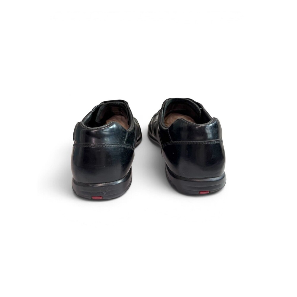 Prada Men’s Black Leather Low Top Sneakers Size UK 6, US 7 (Fits US Size 8) - Picture 5 of 9